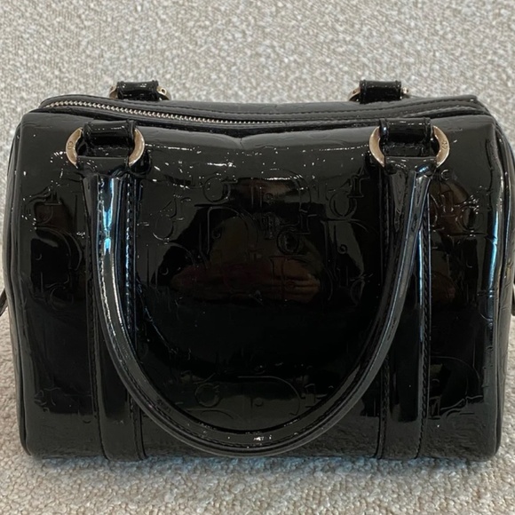Authentic Pre-owned Dior Black Monogram Patent Leather Boston Bag - Picture 4 of 16